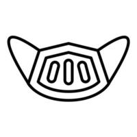 Medical Mask Line Icon vector