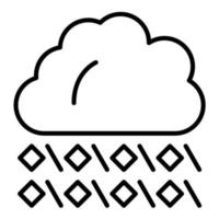 icono de línea de tormenta de granizo vector