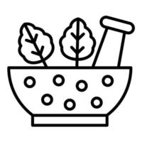 Herbal Treatment Line Icon vector