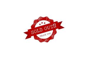 Sold Out Badge Emblem Logo Stamp , Online Store Logo Design Products vector