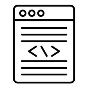Coding Line Icon vector