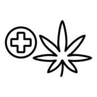 Medical Cannabis Line Icon vector