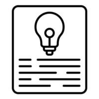 Project Idea Line Icon vector