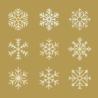 Set of snowflakes Christmas design vector illustration
