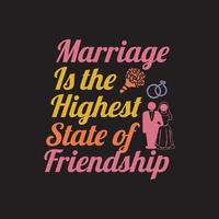 Marriage t-shirt design vector