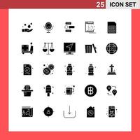 paquete de iconos vectoriales de stock de 25 signos y símbolos de línea para elementos de diseño vectorial editables móviles de red de conversación de punto de tarjeta vector