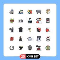 paquete de iconos de vector de stock de 25 signos y símbolos de línea para ahorrar dinero toallas de finanzas de pastel de manos elementos de diseño de vector editables