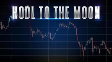 abstract background of  crupto currency Market hodl or hold to the moon and technical analysis chart graph vector