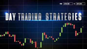 abstract background of  day trading strategies and technical analysis chart graph vector