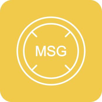 Msg Line Round Corner Background Icons vector