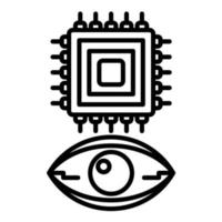 Eye Augmentation Line Icon vector