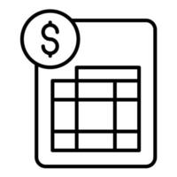 Tax Line Icon vector