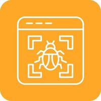 Virus Detection Line Round Corner Background Icons vector