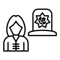 Widower Line Icon vector