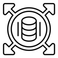 Data Driven Line Icon vector