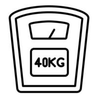 Weight Scale Line Icon vector