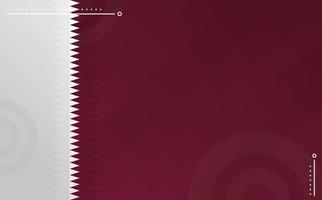 plantilla de diseño de fondo de bandera de qatar en blanco vector