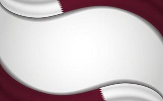 plantilla de diseño de fondo de bandera de qatar en blanco vector