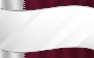 plantilla de diseño de fondo de bandera de qatar en blanco vector