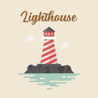 Lighthouse in flat style vector