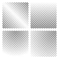 Halftone set vector illustration, black and white halftone effect background template