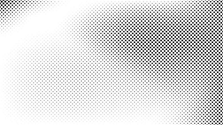 Halftone pattern background vector, abstract wallpaper template with black and white color halftone effect