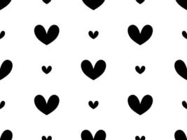 Heart cartoon character seamless pattern on white background vector