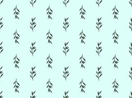 Leaf cartoon character seamless pattern on green background vector