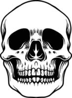 Simple Skull Head Smiley Monochrome vector