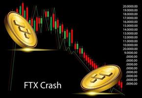 ftx cryptocurrency fallout illustration vector