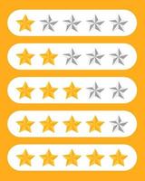 rating stars symbol quality of product service in customers shopping website template vector