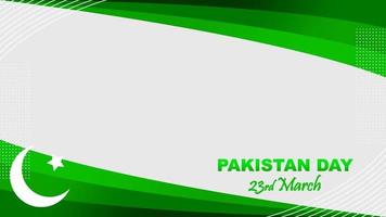 pakistan day 23 march soacial media post with copy space area text space template vector illustration background design banner poster