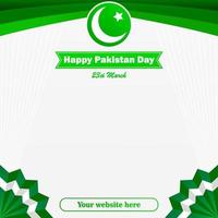 pakistan day 23 march soacial media post with copy space area text space template vector illustration background design banner poster