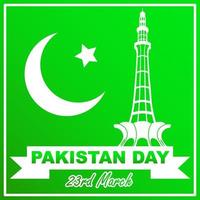 pakistan day 23 march soacial media post with copy space area text space template vector illustration background design banner poster