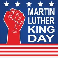 diseño de fondo de plantilla de vector de publicación de redes sociales de martin luther king day square