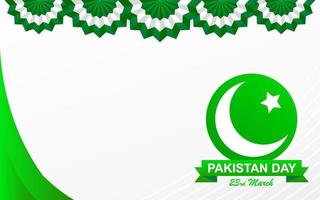 día de pakistán 23 de marzo publicación en medios sociales con área de espacio de copia plantilla de espacio de texto ilustración vectorial diseño de fondo cartel de banner web vector