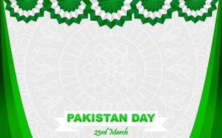 pakistan day 23 march web banner with copy space area text space template vector illustration background design poster