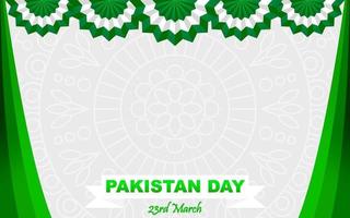 día de pakistán 23 de marzo banner web con área de espacio de copia plantilla de espacio de texto ilustración vectorial cartel de diseño de fondo vector