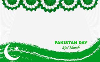 pakistan day web banner with copy space area text space template vector illustration background design poster