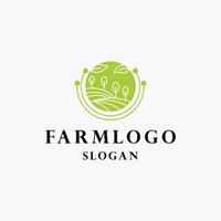Farm logo template vector illustration design