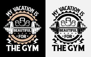 Gym T shirt design, Gym motivational quote, Workout inspirational t shirt design, Fitness t shirt design vector