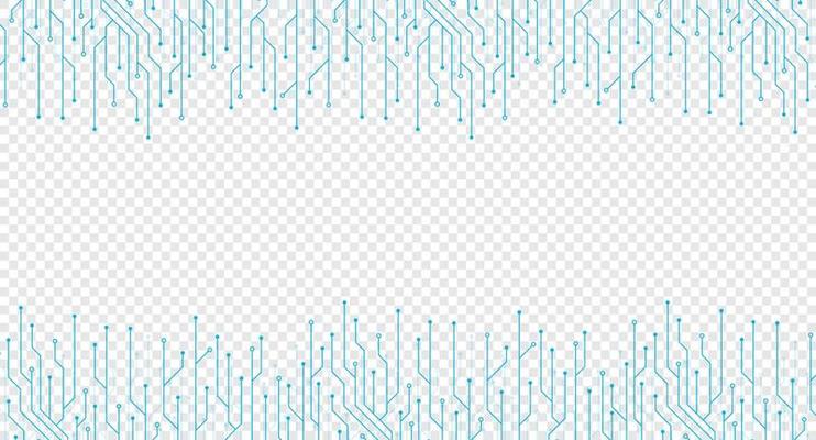 Circuit board electronics digital technology banner. Abstract technology background. Tech futuristic circuit board abstract banner. Vector illustration