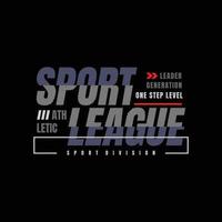 Sport league illustration typography. perfect for t shirt design vector