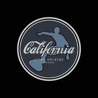 California illustration typography. perfect for designing t-shirts, shirts, hoodies, poster, print vector