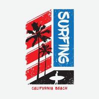 California illustration typography. perfect for t shirt design vector