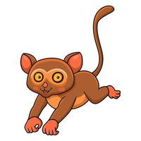 Cute little tarsier cartoon jumping vector