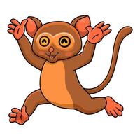 Cute little tarsier cartoon running vector