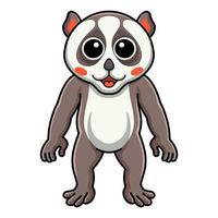 lindo pequeño loris de dibujos animados de pie vector