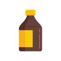 Cough syrup icon flat isolated vector