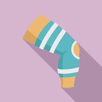 Sport knee bandage icon flat vector. Accident broken vector